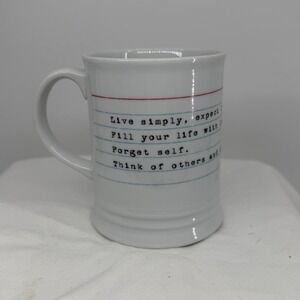 Live Simply Words To Live By‎ Ceramic Coffee Mug Fringe Studio Coffee Mug
